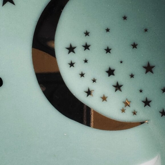 Vintage Pier 1 Christmas Reindeer Appetizer Dessert Plates Set Of 2 Aqua Festive - Picture 11 of 16